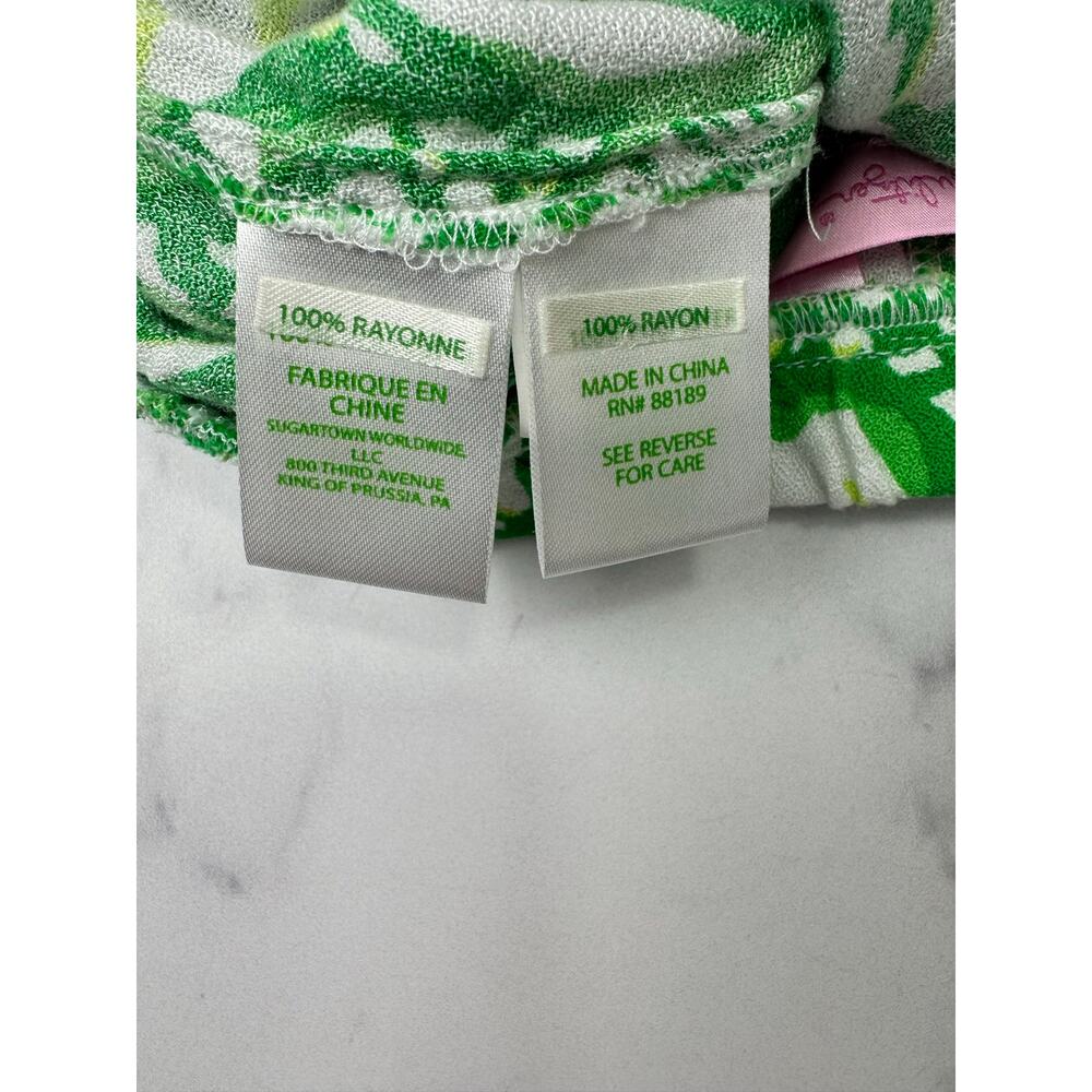 Lilly Pulitzer Tropical Print Skort Built In Shorts Green Resort Mini Skirt New - Picture 8 of 12